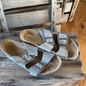 Birkenstock Gray Suede Sandals